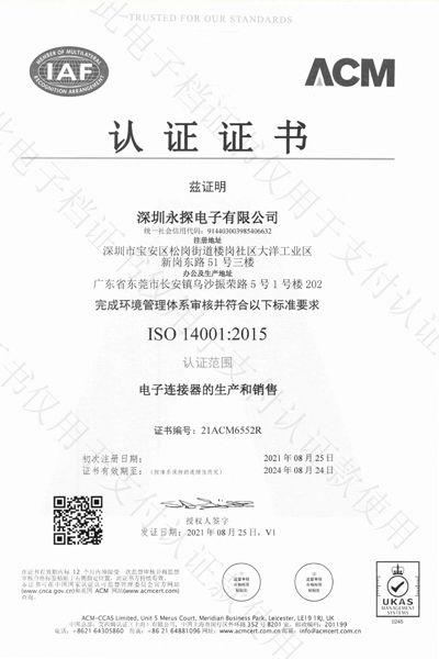 ISO-14001:2015 Certi